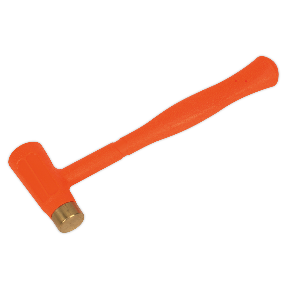 Sealey Brass Face Dead Blow Hammer With Comfortable Rubber Grip 24oz 0.7kg BFH24