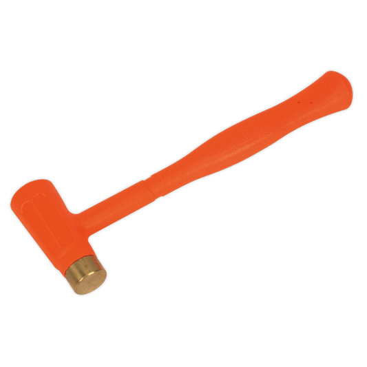 Sealey Brass Face Dead Blow Hammer With Comfortable Rubber Grip 24oz 0.7kg BFH24