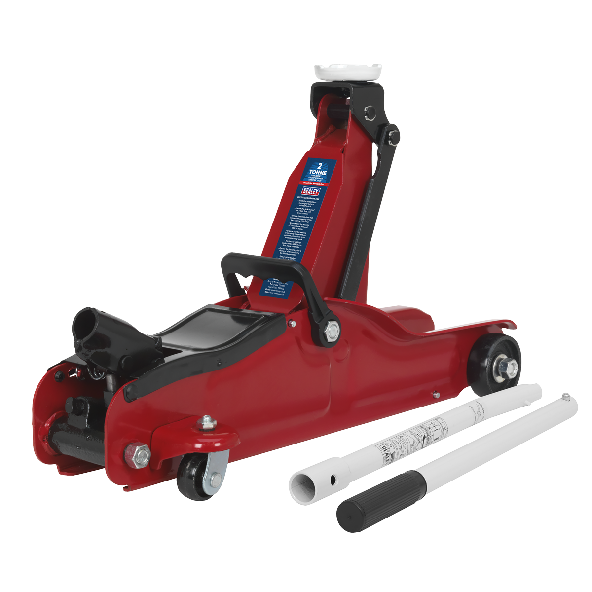 Sealey 2 Tonne Low Profile Short Chassis Trolley Jack Overload Valve 1050CXLE