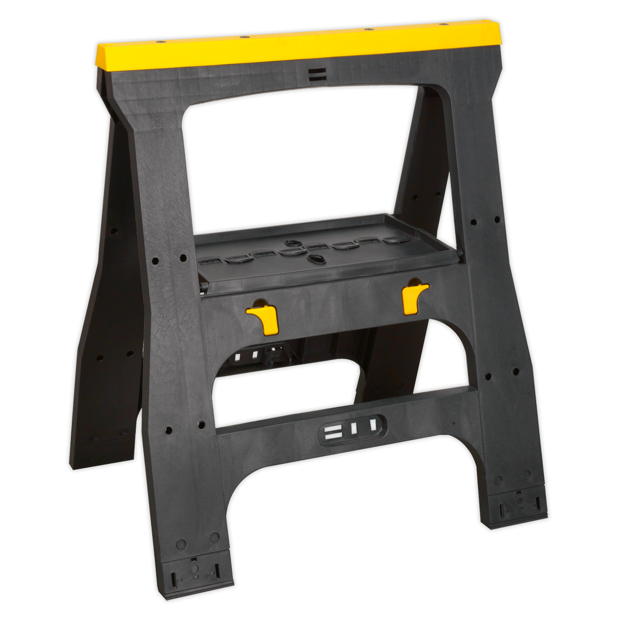 Sealey Heavy Duty Folding Composite Trestles Fully Collapsible 4 Hooks FDT42