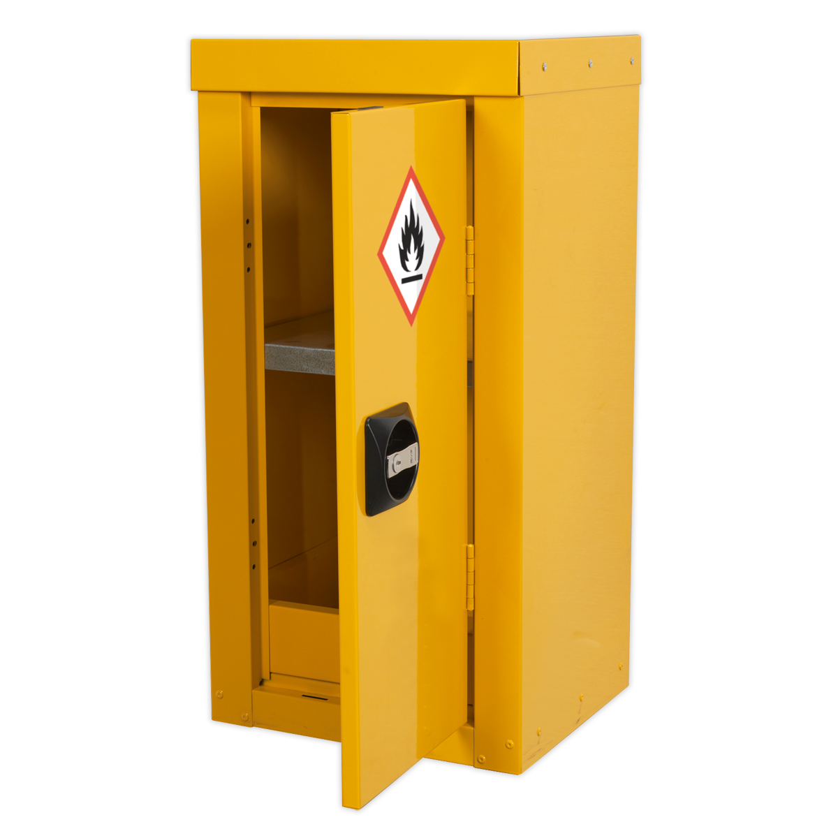 Sealey Flammables Storage Cabinet Yellow Powder Coat 350 x 300 x 705mm FSC06