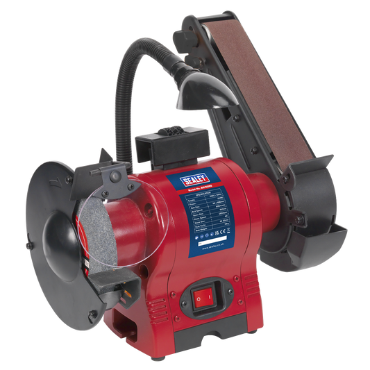 Sealey Bench Grinder 150mm With 50mm Belt Sander & Work Light 250W/230V BG150BS