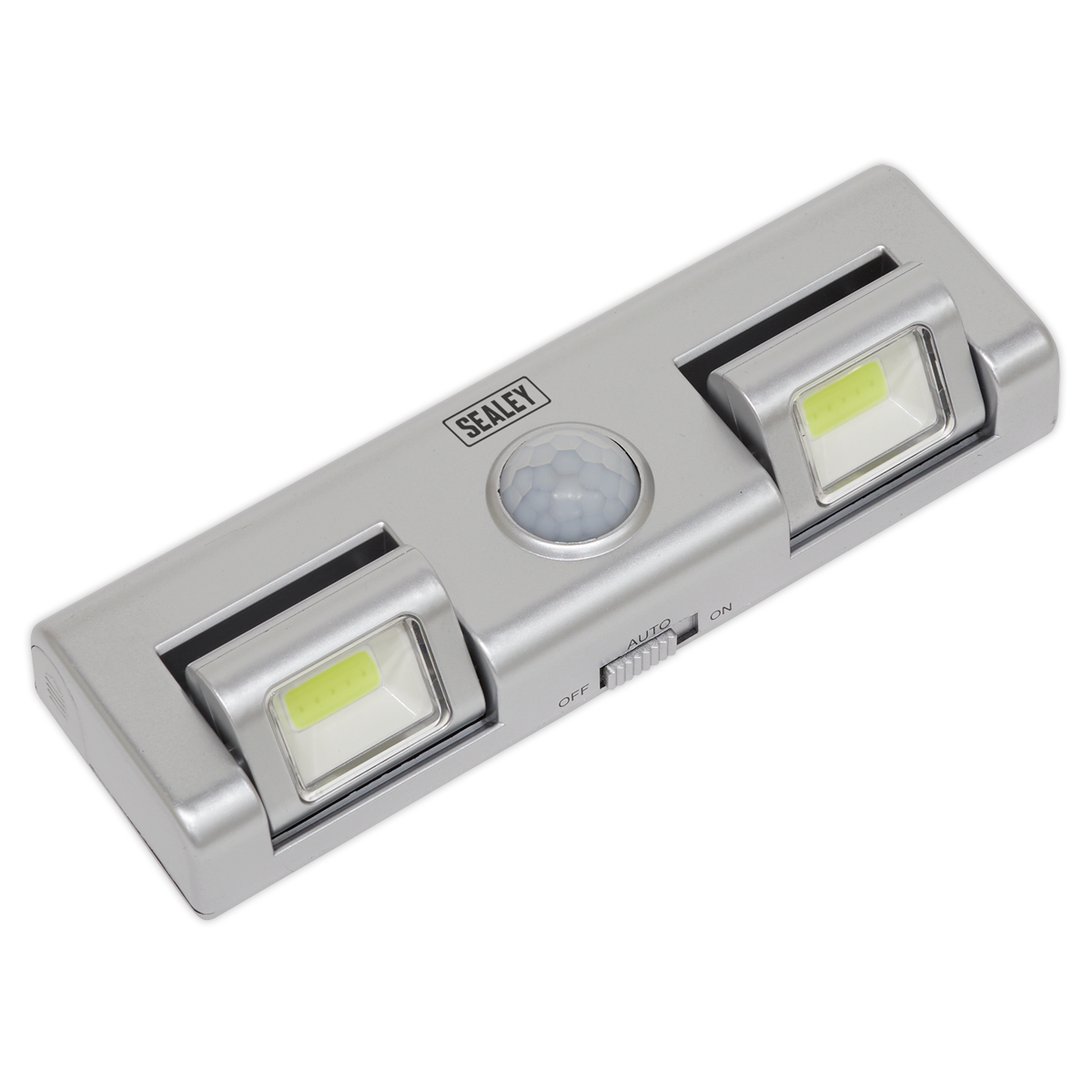 Sealey 1W COB LED Auto Light With PIR Sensor On/Off Switch - Silver GL93