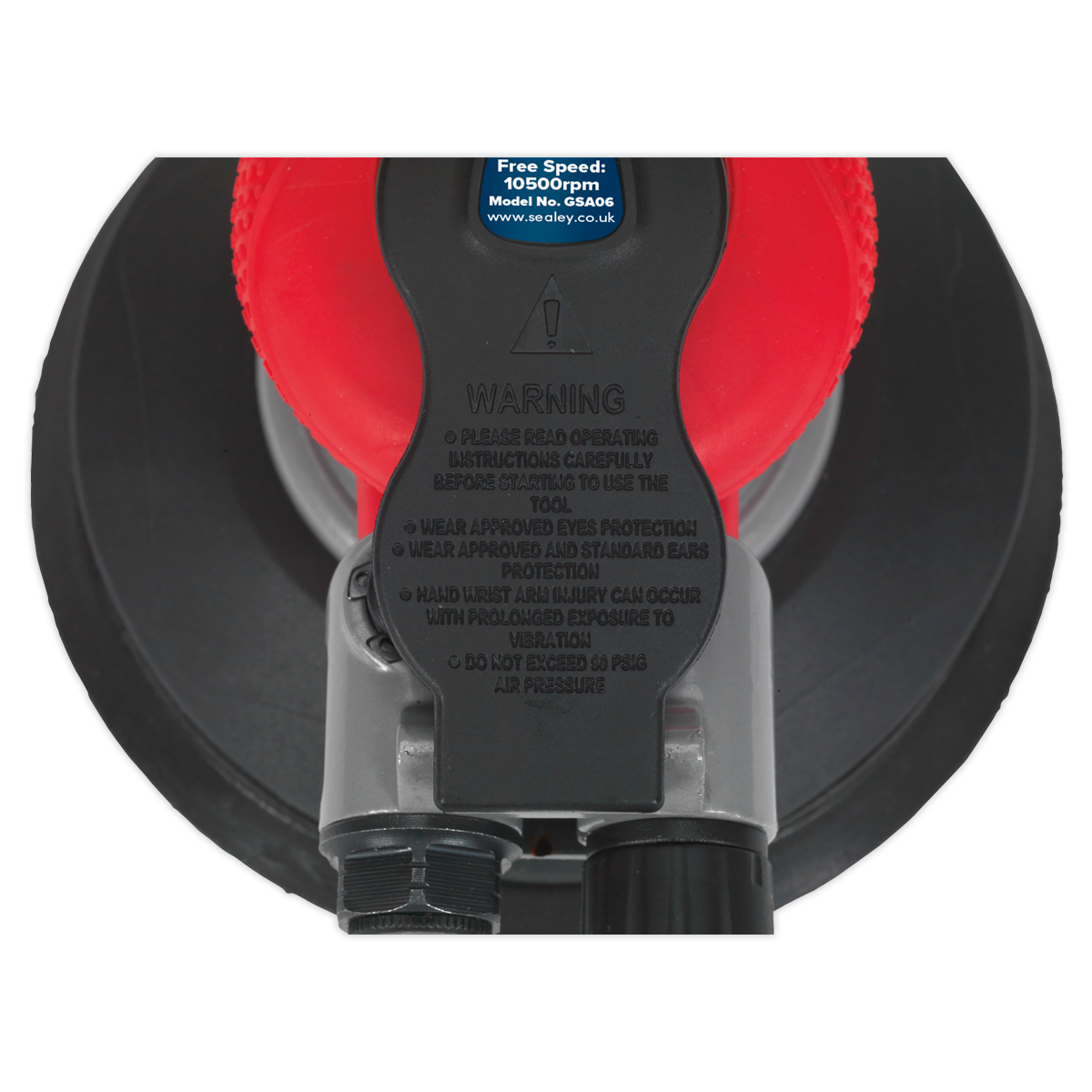Sealey Air Palm Random Orbital Sander 150mm Variable Speed Control Lever GSA06