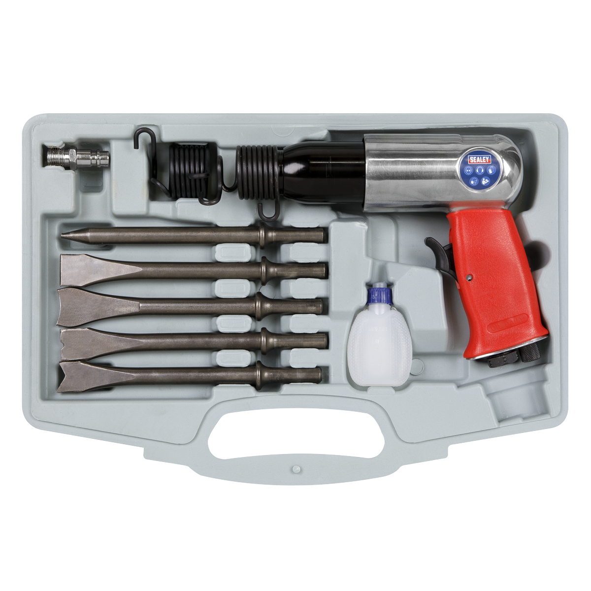 Sealey Air Hammer Kit Long Stroke 3500bpm Supplied in Storage Case GSA11