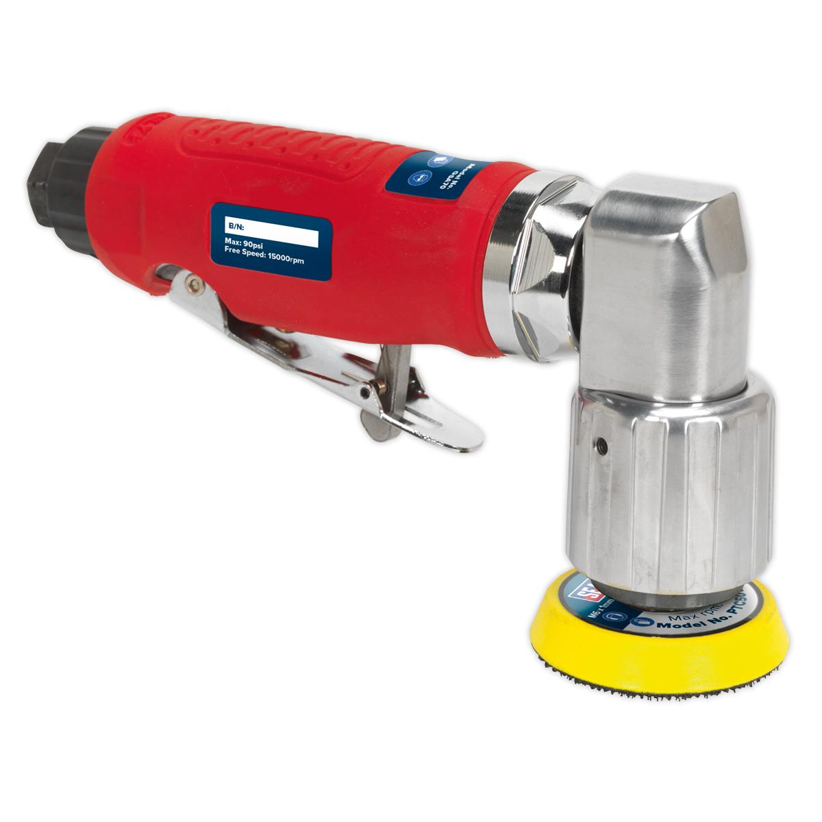 Sealey Ø50mm Air Orbital Sander With Safety Release Trigger Control GSA70