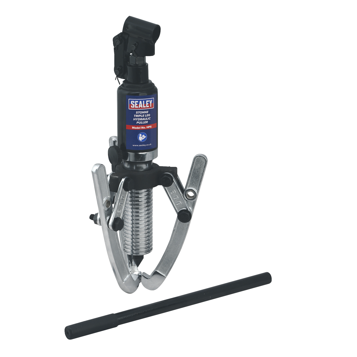 Sealey Heavy Duty Triple Leg Hydraulic 2-Position Puller 5T In Storage Case HP5