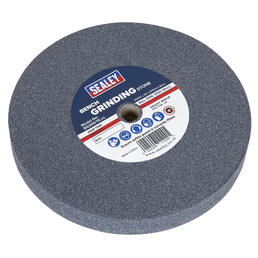 Sealey Ø200 A60P Fine Grinding Stone For Bench Grinder Aluminium Oxide BG200/15