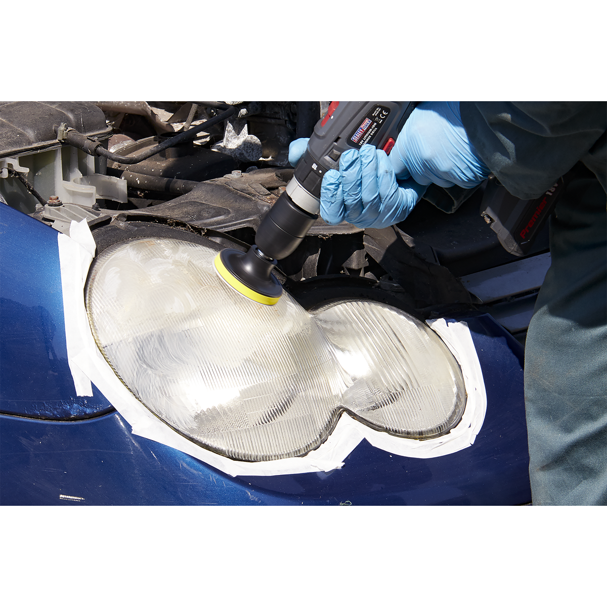 Sealey Headlight Restoration Kit With Drill Adaptor & Polishing Paste HRK01
