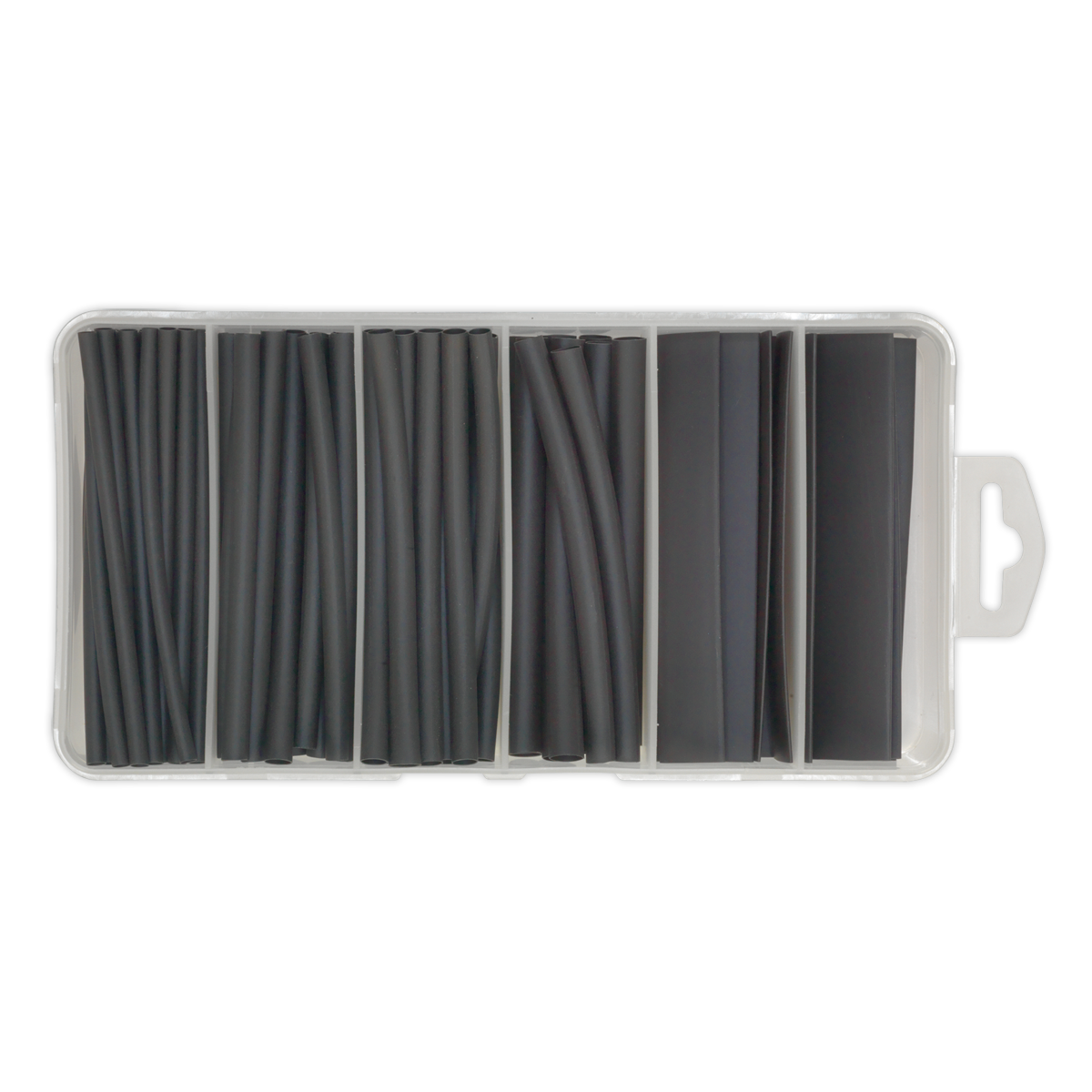 Sealey Heat Shrink Tubing Sleeve Black 100mm 95 Pieces RoHS Compliant HST100B