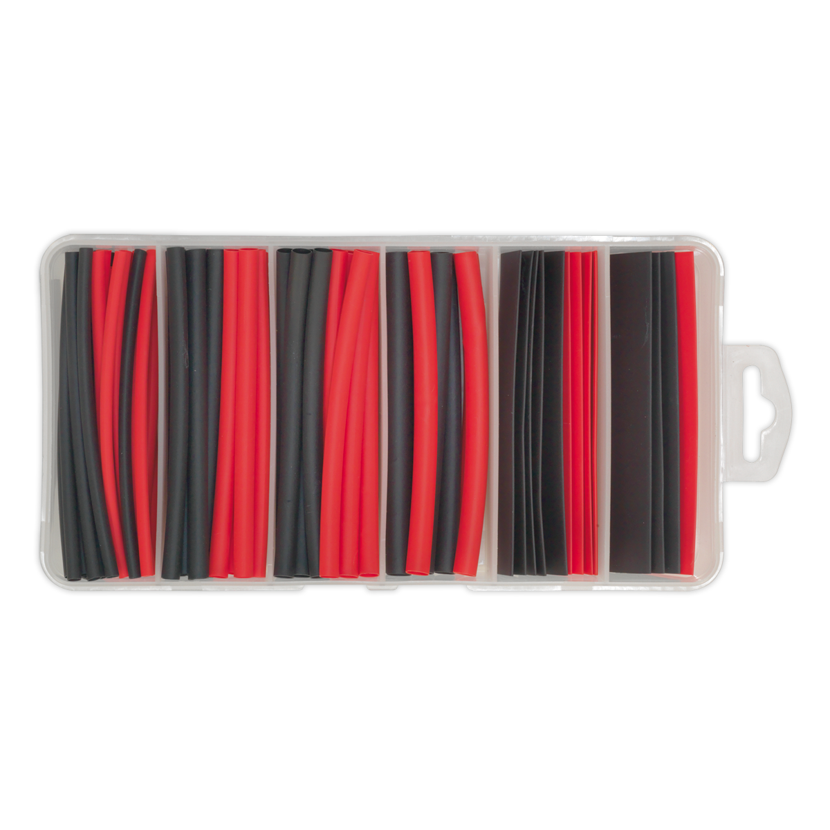 Sealey Heat Shrink Tubing Sleeve Black & Red 100mm 95 Pieces RoHS HST100BR