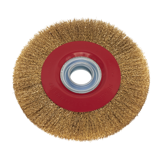 Sealey Ø200mm Brass Coated Narrow Wire Wheel For Bench Grinder BG200/WW1