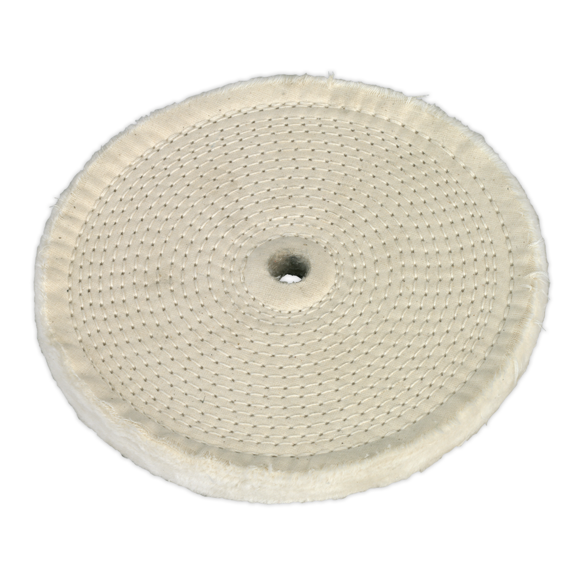 Sealey Ø200mm Cotton Buffing Wheel For Bench Grinder Ø16mm Bore Fine BG200BW