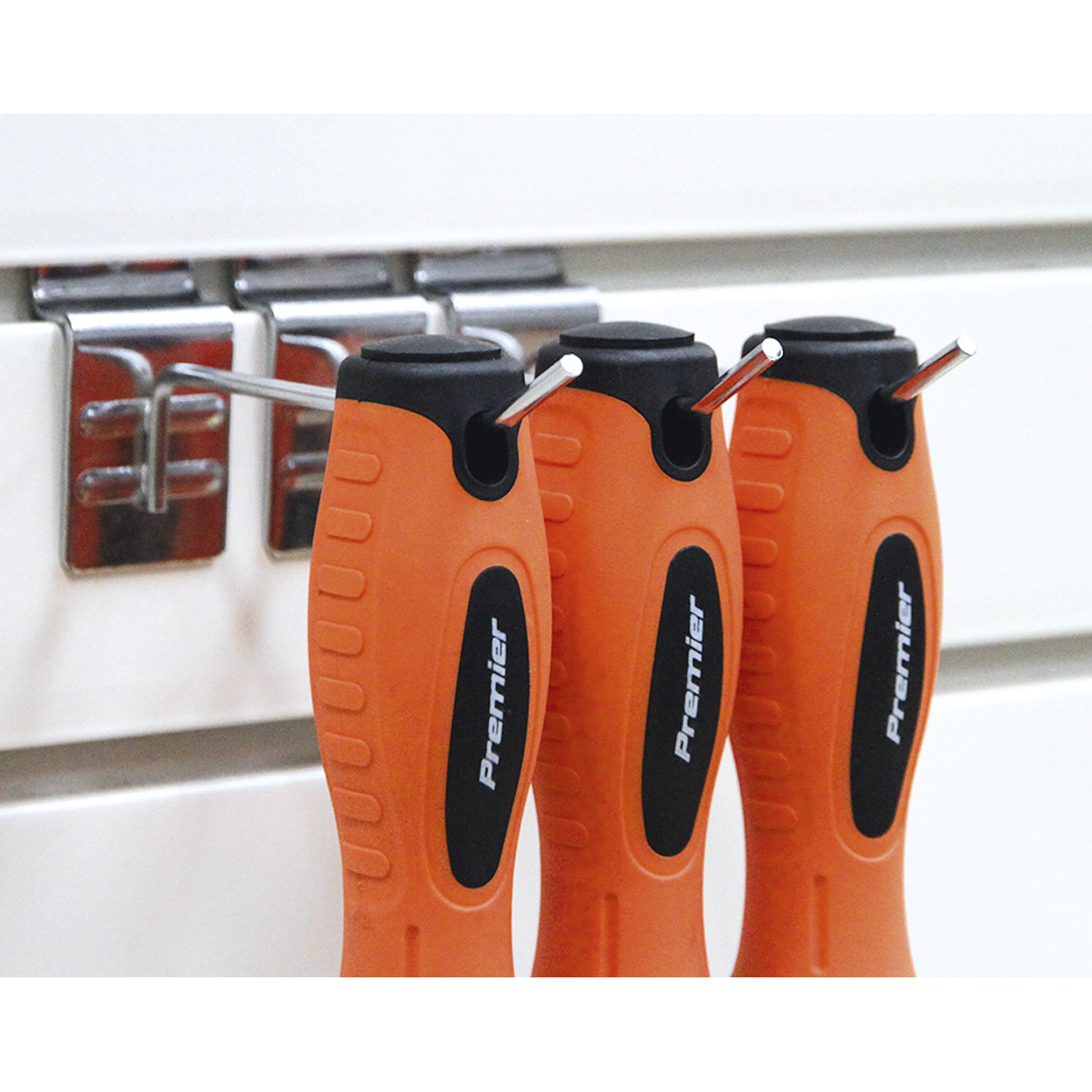 Sealey Screwdriver Set With Ergonomically Shaped Handles 8pc Hi-Vis Orange HV003