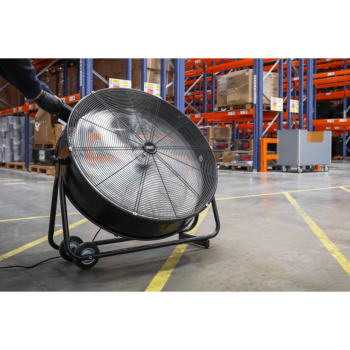 Sealey 30" Industrial High Velocity Drum Fan With 2-Speed 240V Black HVD30
