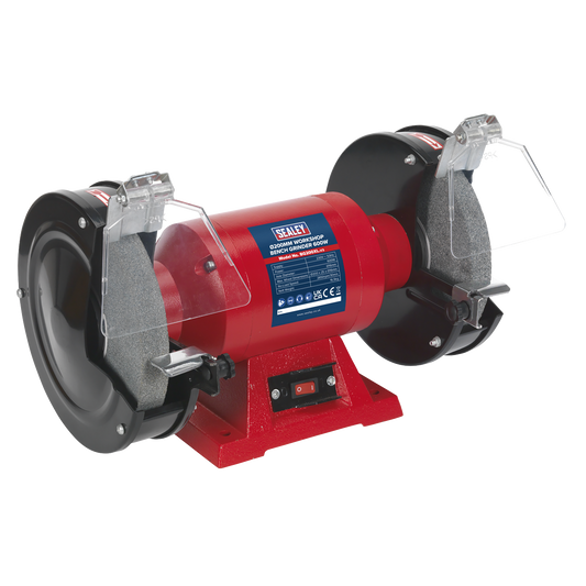 Sealey 230V Workshop Bench Grinder Eye Shields Included 200mm 560W BG200XL