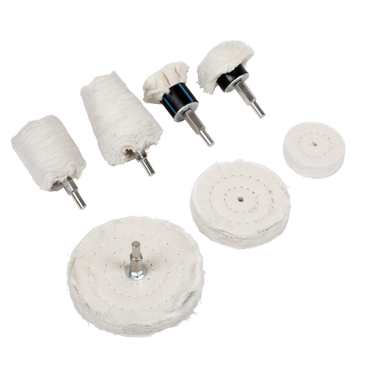 Sealey Polishing Wheel Set 6mm Shank Multipurpose Polishing 8 Pieces BGPW08