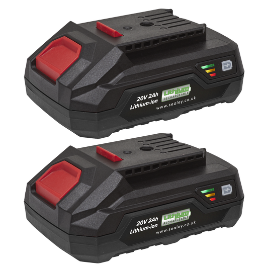 Sealey Power Tool Battery Pack 20V 2Ah Kit Lithium-Ion For SV20V Series BK02