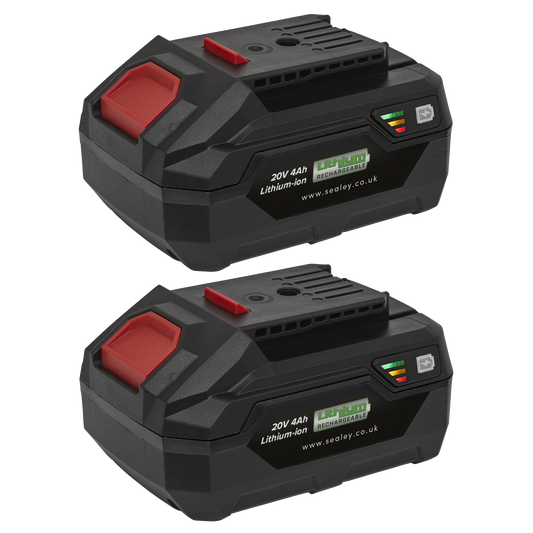 Sealey Power Tool Lithium-Ion Battery Pack 20V 4Ah Kit For SV20V Series BK04