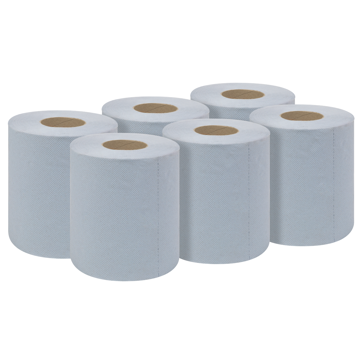 Sealey Blue Embossed 2-Ply Paper Roll 60m Pack of 6 Pieces 2 Plies Multipurpose