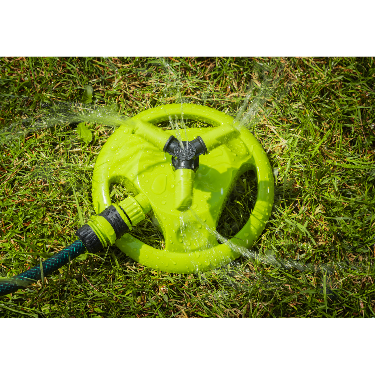 Sealey Garden Sprinkler 3-Arm Adjustable Rotating Ø10m Maximum Durable JS2023