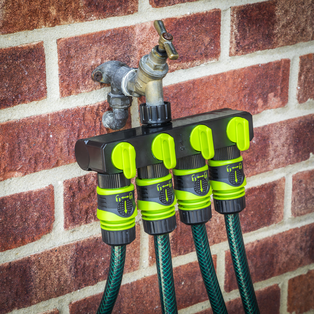 Sealey 4-Way Garden Water Distributor Durable ABS Plastic Flow Control JS349