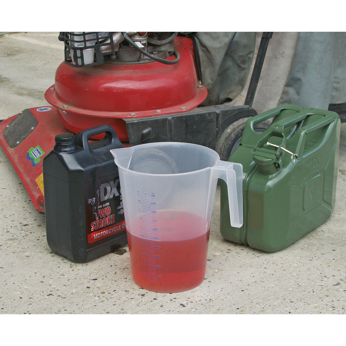 Sealey 5L Measuring Jug 5 Litre Translucent Oil Fuel Acid Resistant JT5000
