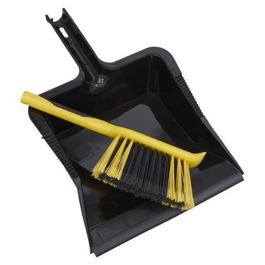 Sealey Bulldozer Yard Dust Pan Brush Cleaning Sweeping Set Hard Wearing BM04HX