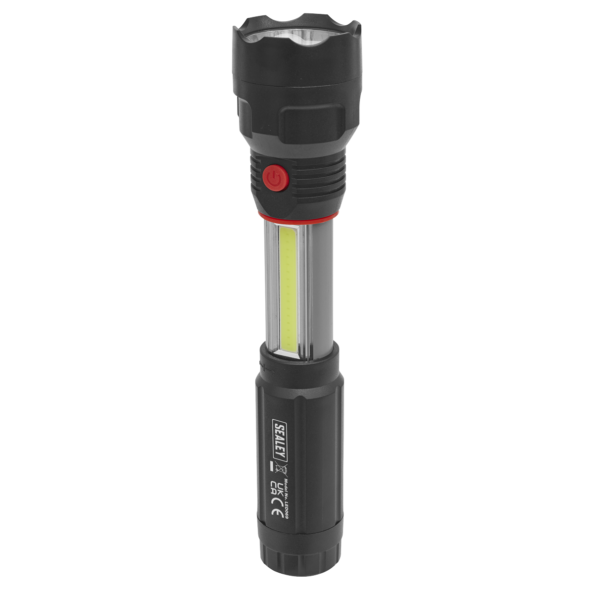 Sealey Torch/Inspection Twin Function Light 3W LED + 3W COB LED - Black LED069