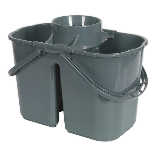 Sealey Mop Bucket 15 Litres 2-Compartment With Removable Mop Head Wringer BM07