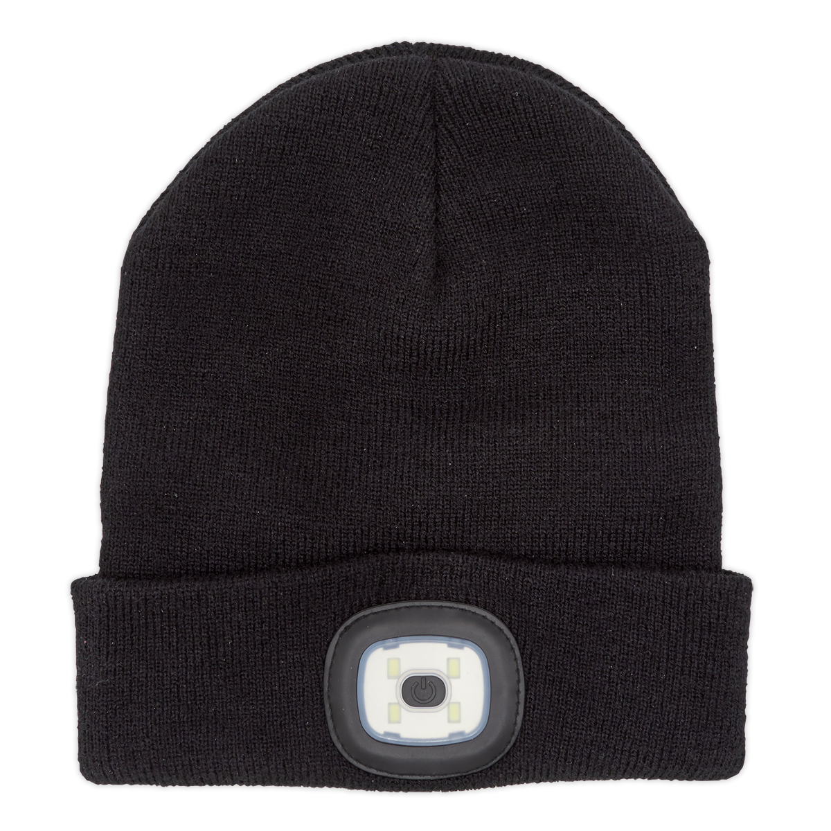Sealey Beanie Hat 4 SMD LED USB Rechargeable Head Light Lamp Torch Cap LED185