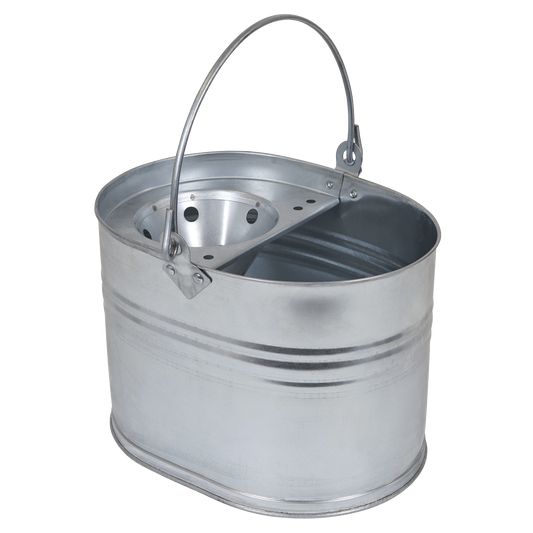 Sealey Mop Bucket from Heavy Duty Galvanized Steel With Carry Handle 13L BM08