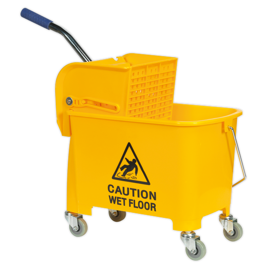 Sealey Mop Bucket 20 Litres Heavy Duty With Mop Holder & Castor Wheels BM09