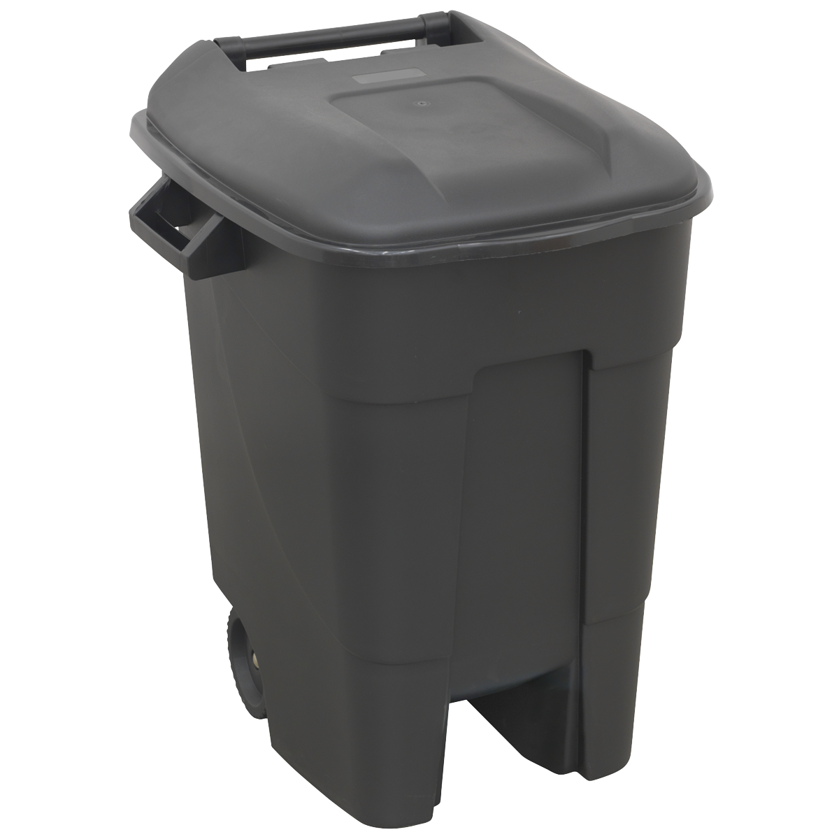 Sealey Refuse Wheelie Bin With Three Robust Handles 100 Litres - Black BM100