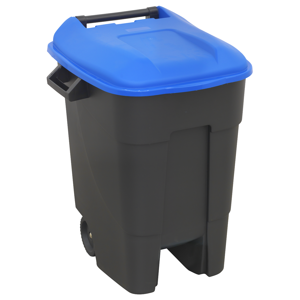 Sealey Refuse Wheelie Bin With Two Ø200mm Wheels & Handles 100L Blue BM100B