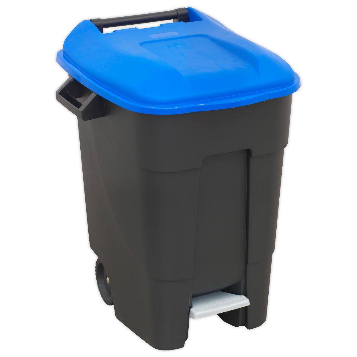 Sealey Refuse Wheelie Bin With Quick Release Foot Pedal 100 Litres Blue BM100PB
