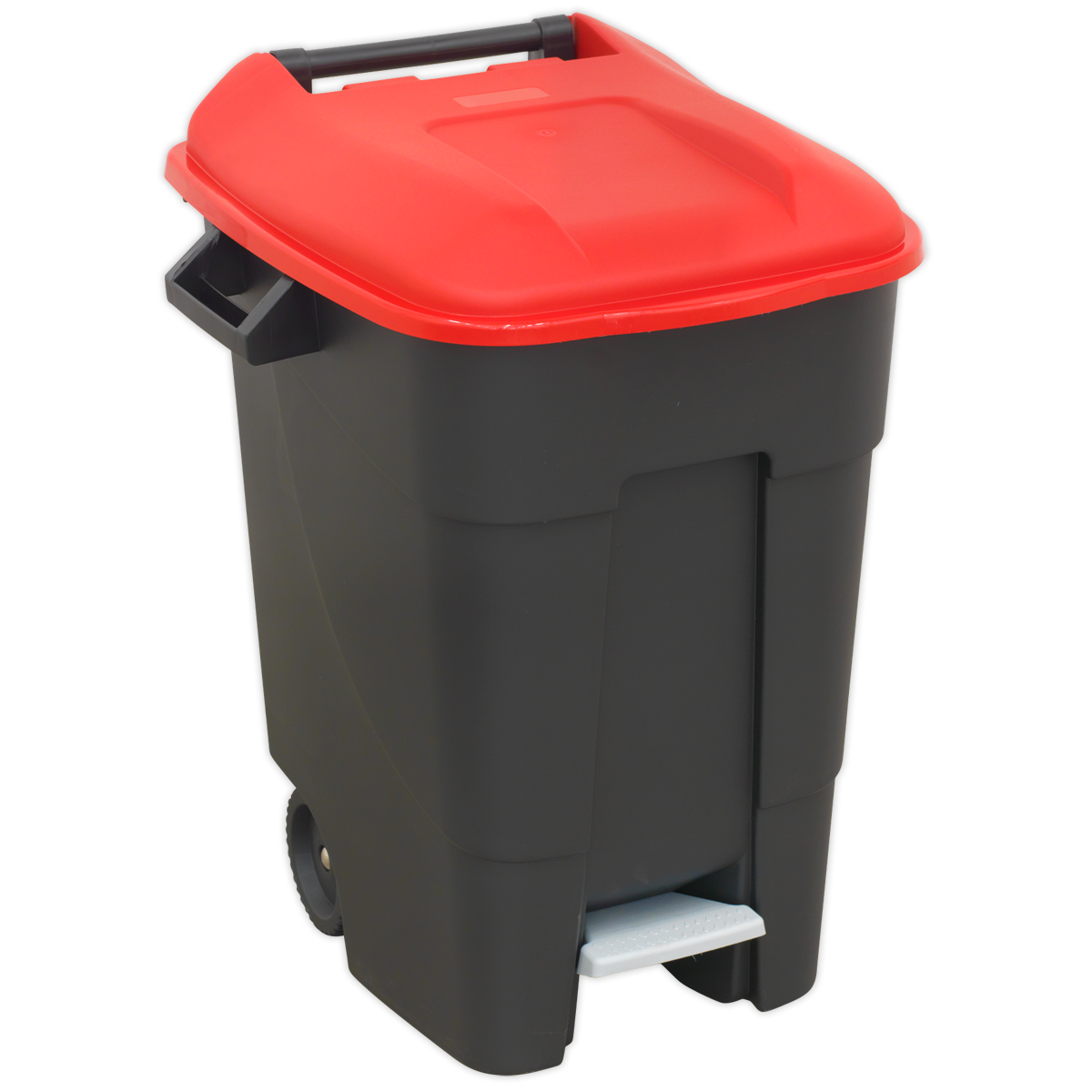 Sealey Refuse Wheelie Bin With Quick Release Foot Pedal 100 Litres Red BM100PR