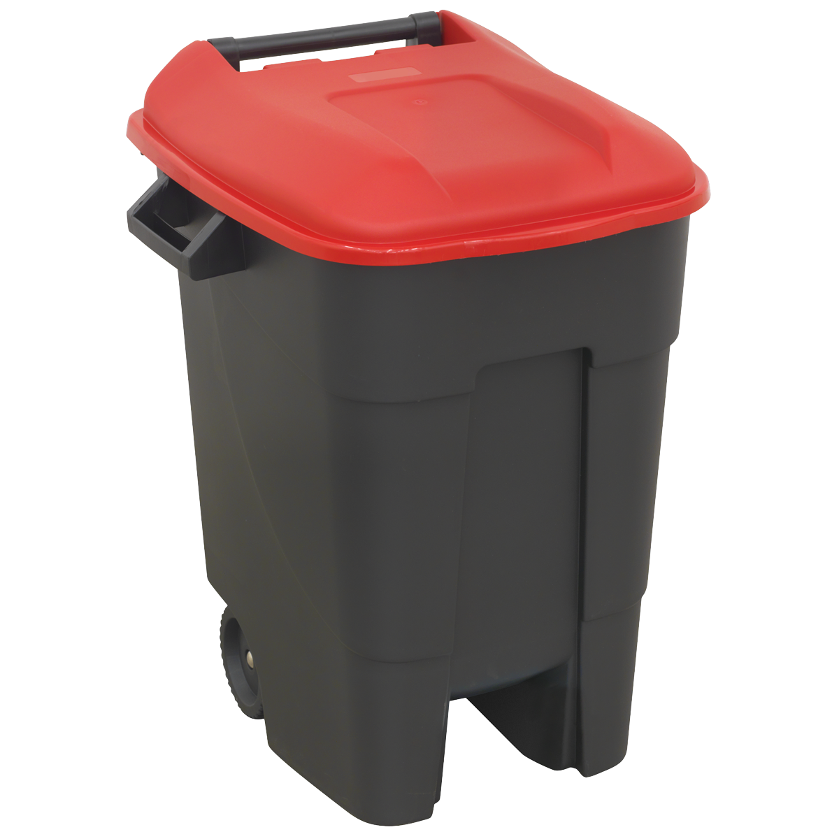 Sealey Refuse Wheelie Bin With Three Robust Handles 100 Litres - Red BM100R