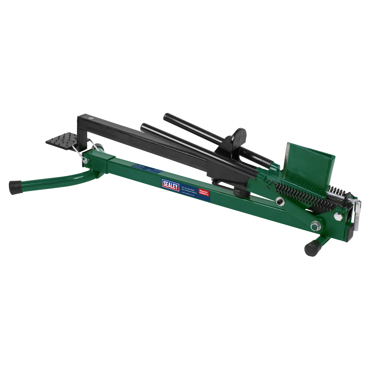 Sealey Log Splitter Foot Operated Heavy Duty Steel Horizontal Green/Black LS450H