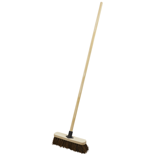 Sealey Broom 300mm Stiff Hard Bristle + Handle Bracket For Indoor Outdoor BM12H