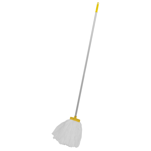Sealey Aluminium Mop With Disposable Head Length 142cm - White/Yellow BM14