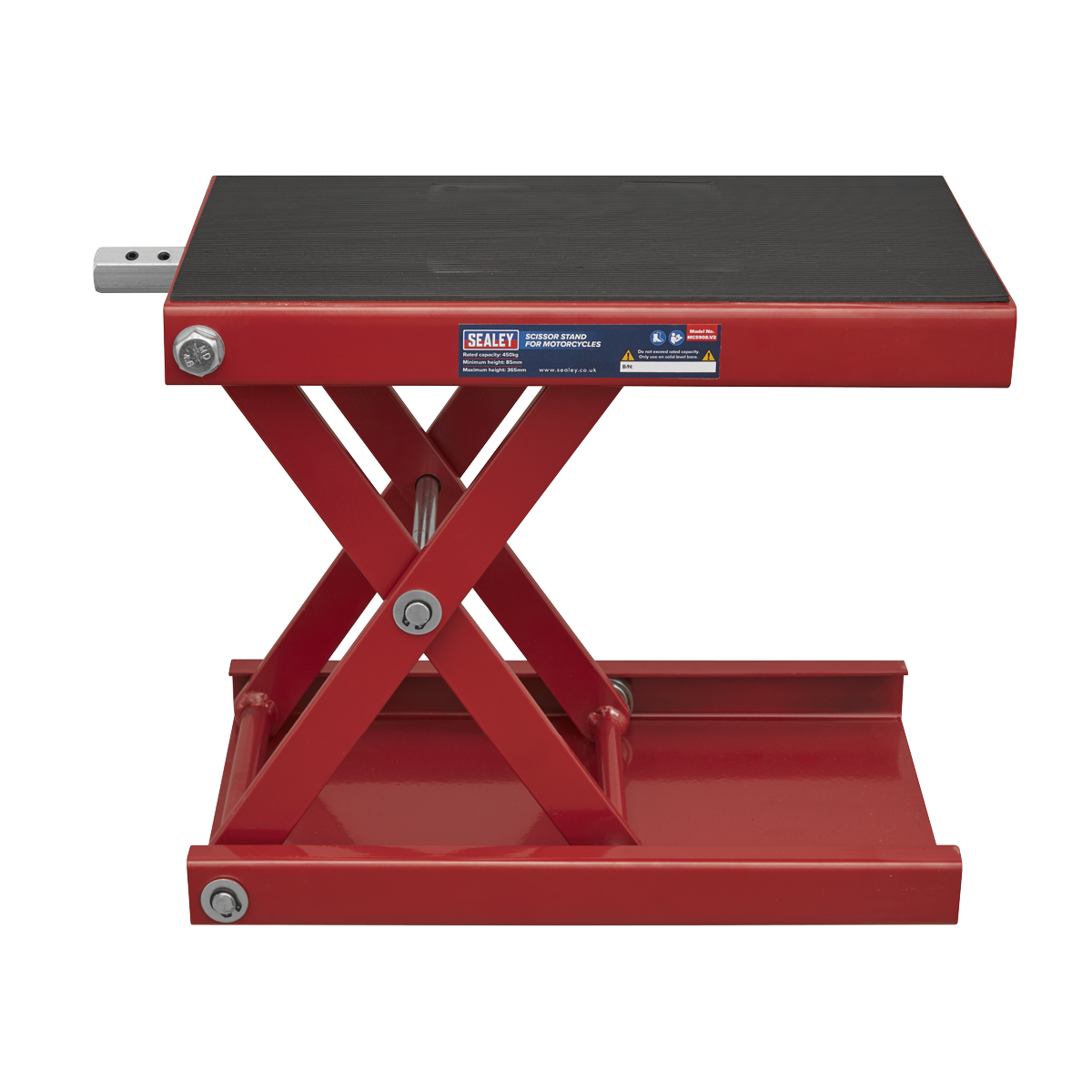 Sealey Scissor Stand For Motorcycles With Ball-Bearing Rollers 450kg MC5908