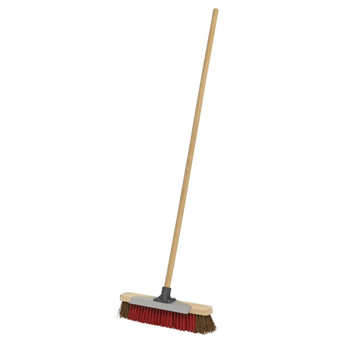 Sealey Heavy Duty Broom + Ice Snow Scraper 16" 405mm Stiff Hard Bristle BM16SC