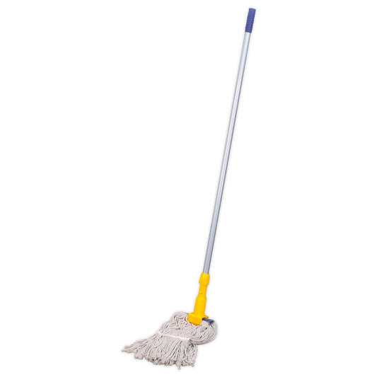 Sealey Cotton Mop With 1330mm Plastic Handle Highly Absorbent 350g BM17