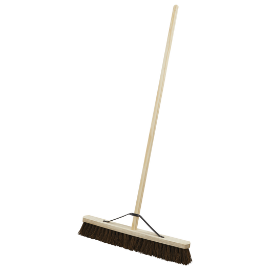 Sealey Broom With Metal Strengthening Support 24" Stiff/Hard Bristle BM24H