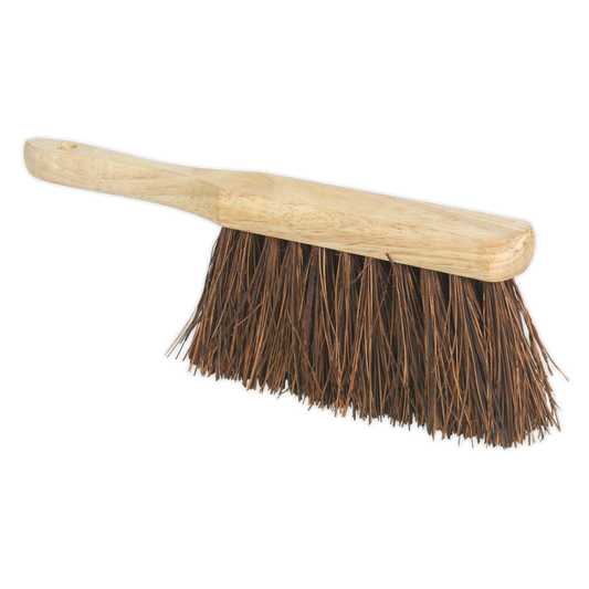 Sealey Hand Brush 11" 280mm Hard Bristle Hardwood With Ergonomic Handle BM25H