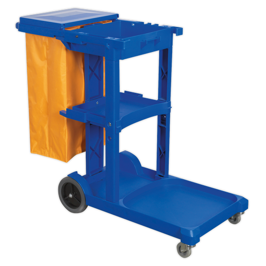 Sealey Janitorial Trolley Robust With Two Castors & Two Rubber Wheels BM30