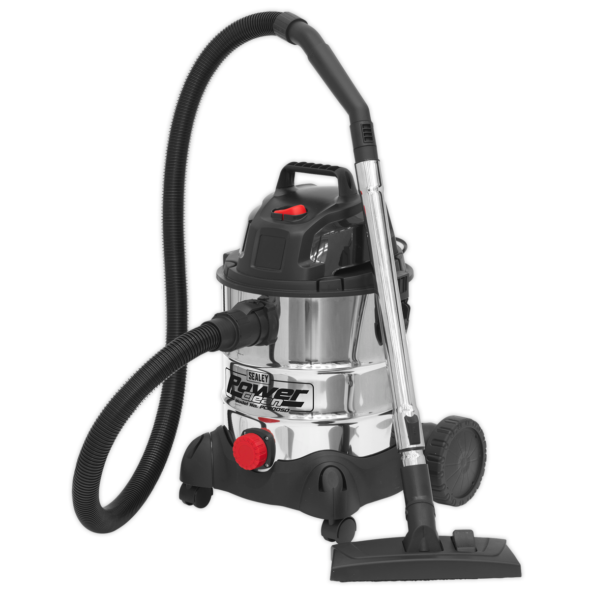 Sealey 20L Wet & Dry Industrial Vacuum Cleaner 1250W Stainless Drum PC200SD