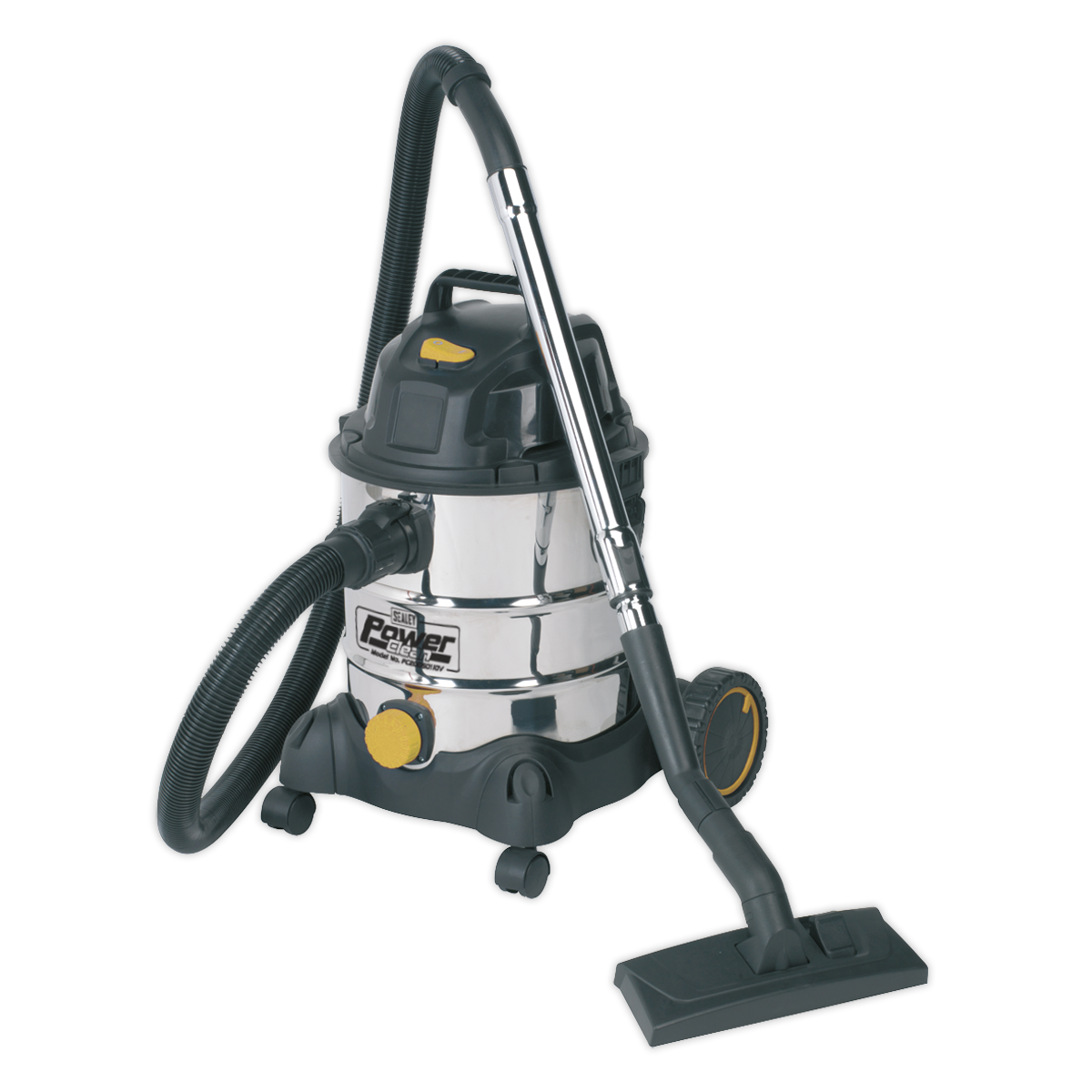 Sealey 110V 1250W Vacuum Cleaner Wet & Dry 20L Stainless Bin PC200SD110V