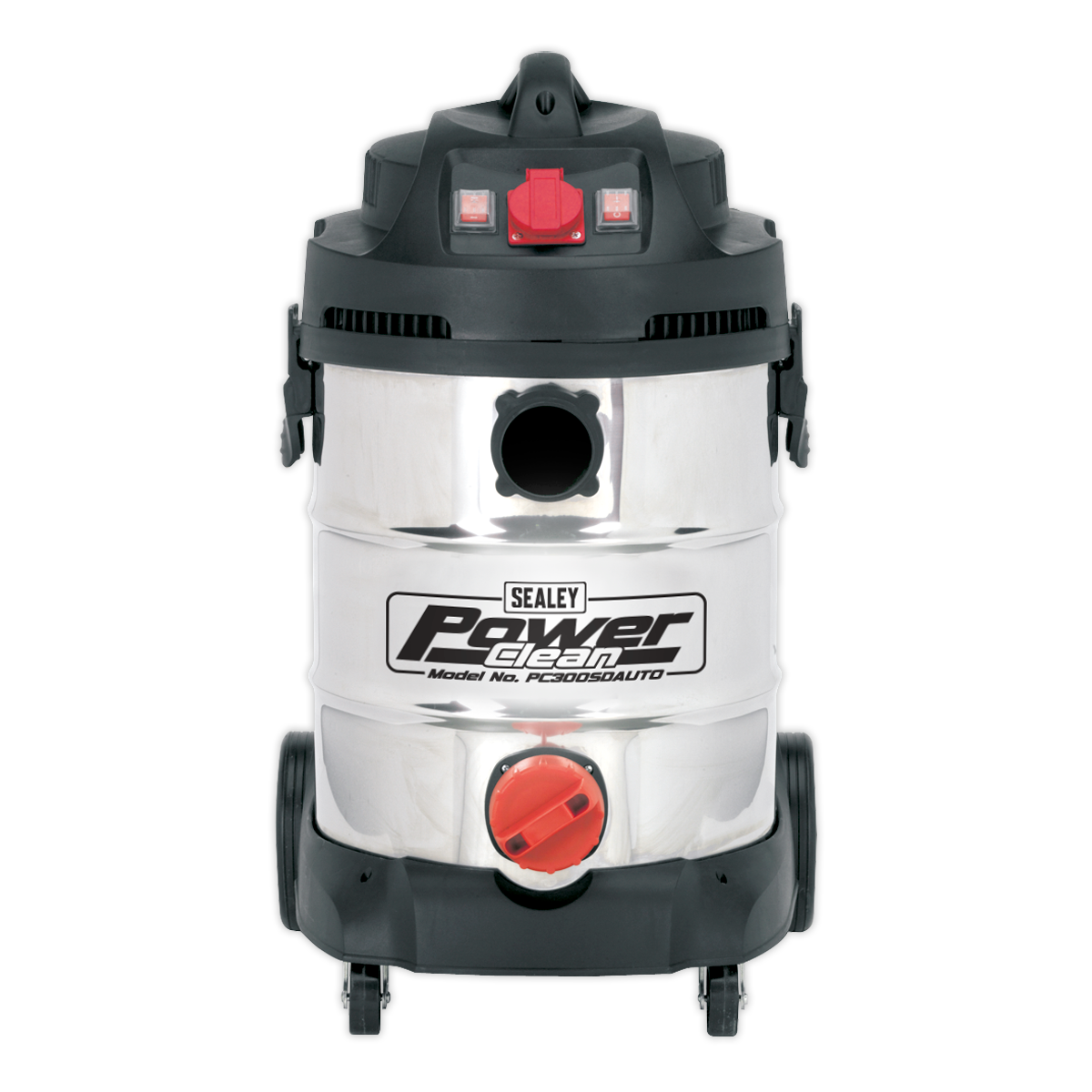 Sealey 230V Vacuum Cleaner Industrial 30L Stainless Bin Auto Start PC300SDAUTO